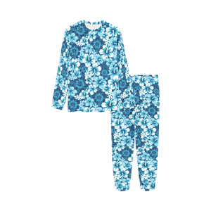 Hibiscus Pattern Print Design 03 Kids' Boys' Girls' All Over Print Pajama Set