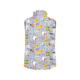 Math Pattern Print Design 04 Men's Padded Vest