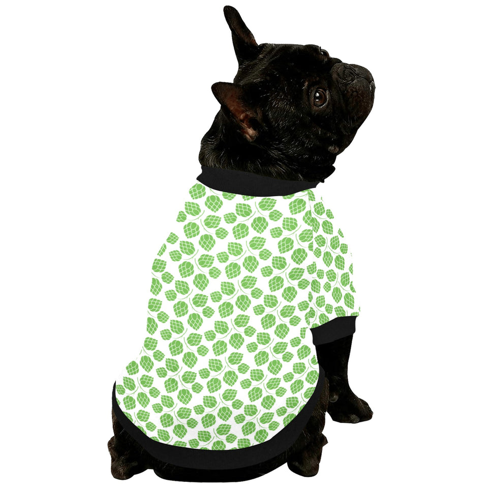 Hop pattern background All Over Print Pet Dog Round Neck Fuzzy Shirt
