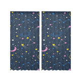 space pattern with planets, comets, constellations Gauze Curtain