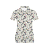 Pigeon Pattern Print Design 04 Women's All Over Print Polo Shirt