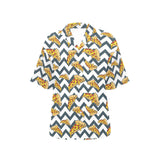 Pizza design pattern Women's All Over Print Hawaiian Shirt