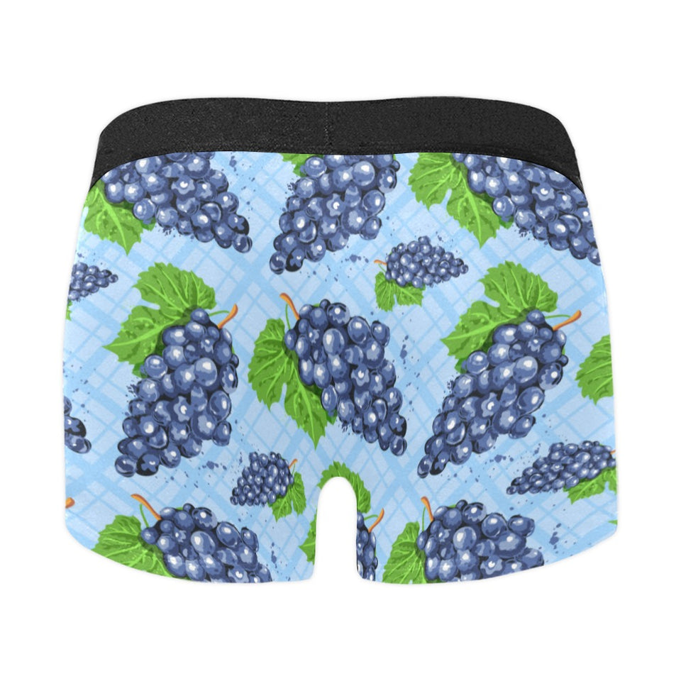 Watercolor grape pattern Men's All Over Print Boxer Briefs Men's Underwear