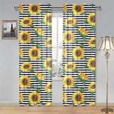 sunflowers ribbon background Gauze Curtain