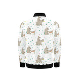 Cute Rhino pattern background Kids' Boys' Girls' Bomber Jacket