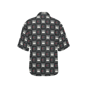 Piano Pattern Print Design 05 Women's All Over Print Hawaiian Shirt