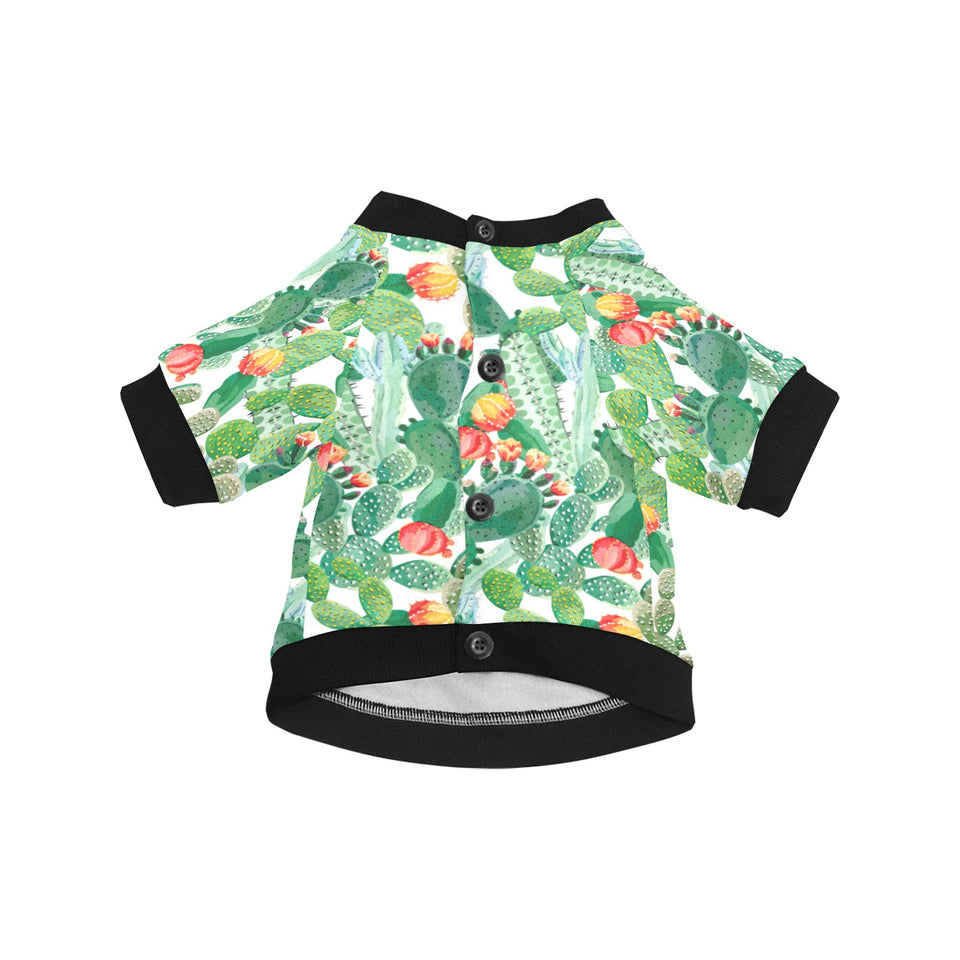 Cactus design pattern copy All Over Print Pet Dog Round Neck Fuzzy Shirt