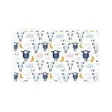Cute sleeping sheep moon cloud pattern Doormat
