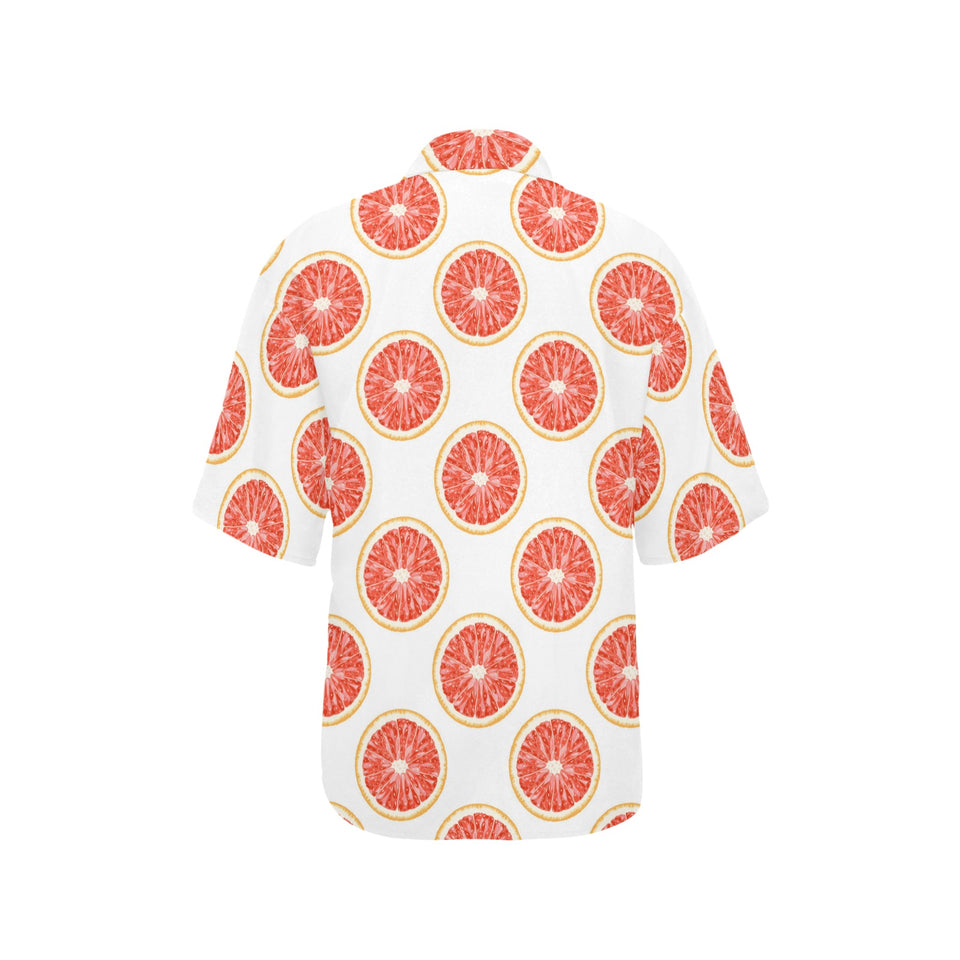 Grapefruit pattern Women's All Over Print Hawaiian Shirt