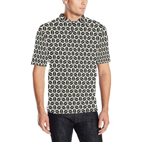Coffee bean abstract modern pattern Men's All Over Print Polo Shirt