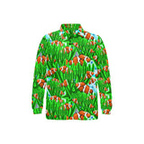 Clown Fish Pattern Print Design 01 Men's Long Sleeve Polo Shirt