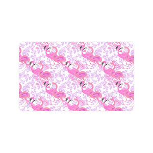 Pink flamingo flower pattern Doormat