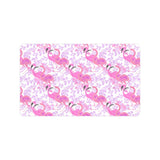 Pink flamingo flower pattern Doormat