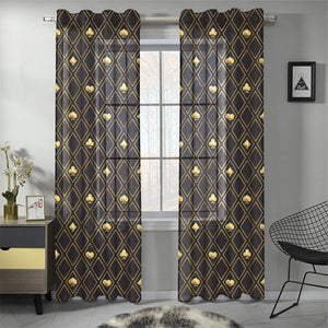 Casino Cards Suits Pattern Print Design 01 Gauze Curtain