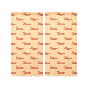 Sausage Pattern Print Design 03 Gauze Curtain