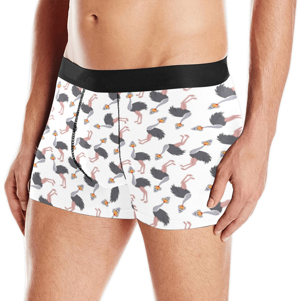 Ostrich Pattern Print Design 02 Men's All Over Print Boxer Briefs Men's Underwear