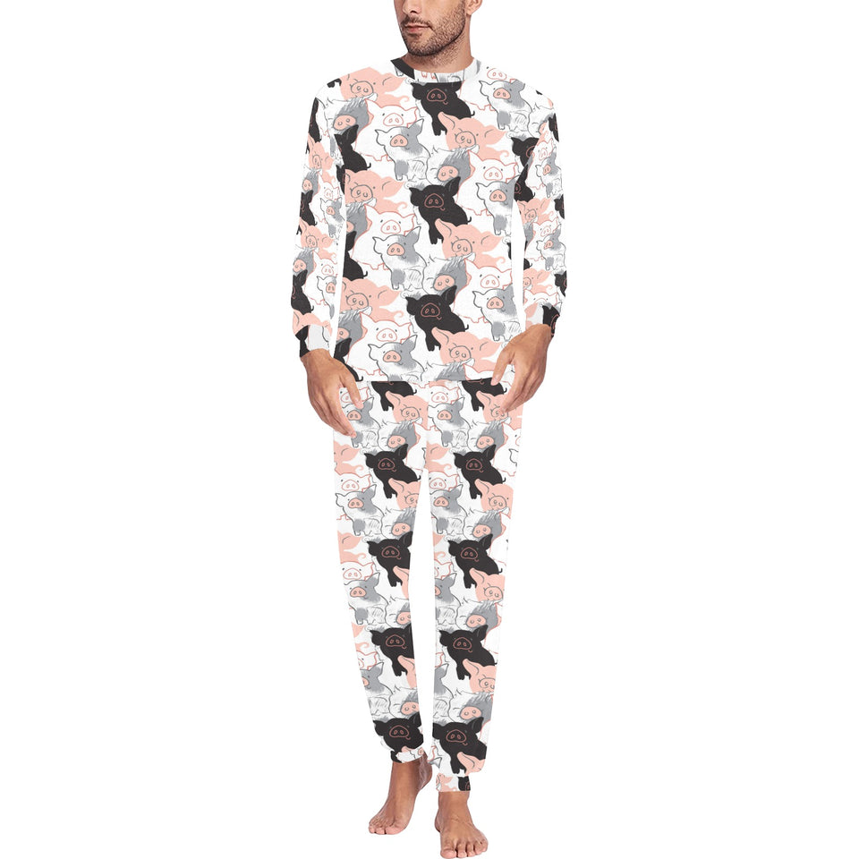 Pig Pattern Print Design 05 Men's All Over Print Pajama