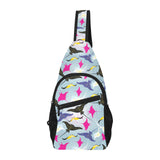 Stingray Pattern Print Design 01 All Over Print Chest Bag