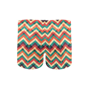 zigzag chevron colorful pattern Men's Swimming Trunks