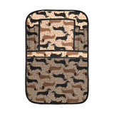 Dachshund floral background Car Seat Back Organizer