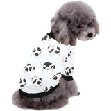 Cute cows pattern All Over Print Pet Dog Round Neck Fuzzy Shirt