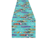 Surfboard Pattern Print Design 05 Table Runner