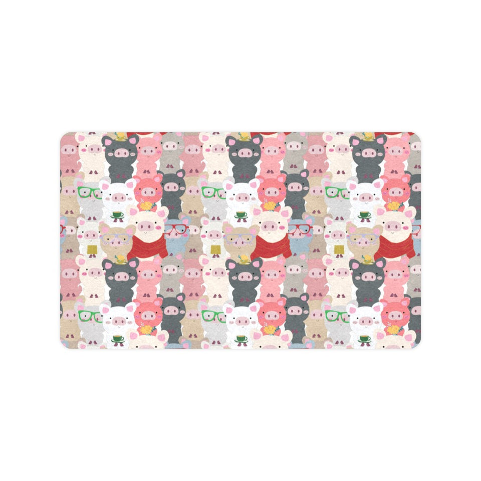 Pig Pattern Print Design 02 Doormat