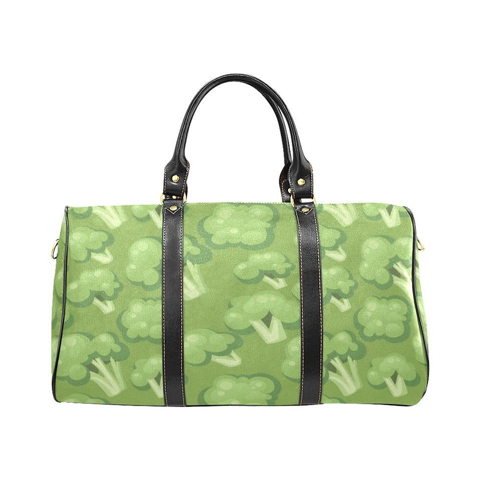 Broccoli pattern green background Travel Bag