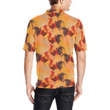 red rooster chicken cock pattern Men's All Over Print Polo Shirt