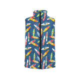 Surfboard Pattern Print Design 01 Women's Padded Vest