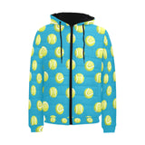 Tennis Pattern Print Design 05 Men's Padded Hooded Jacket
