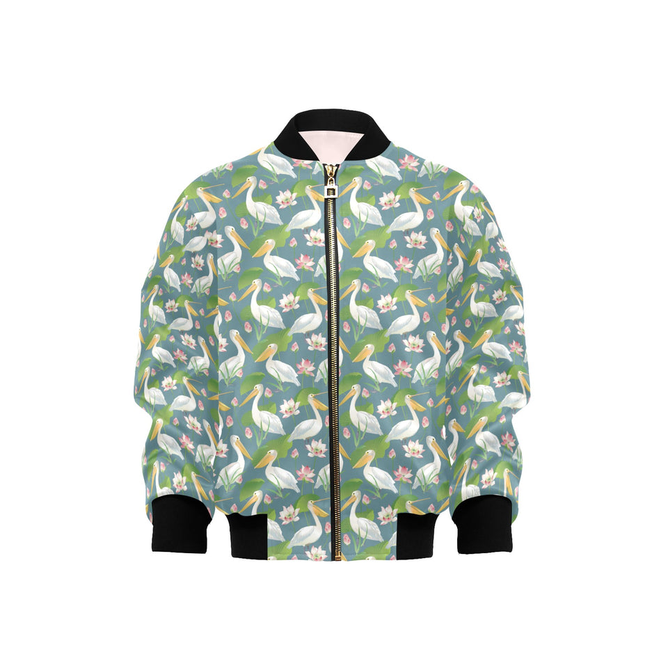 Pelican Pattern Print Design 04 Kids' Boys' Girls' Bomber Jacket