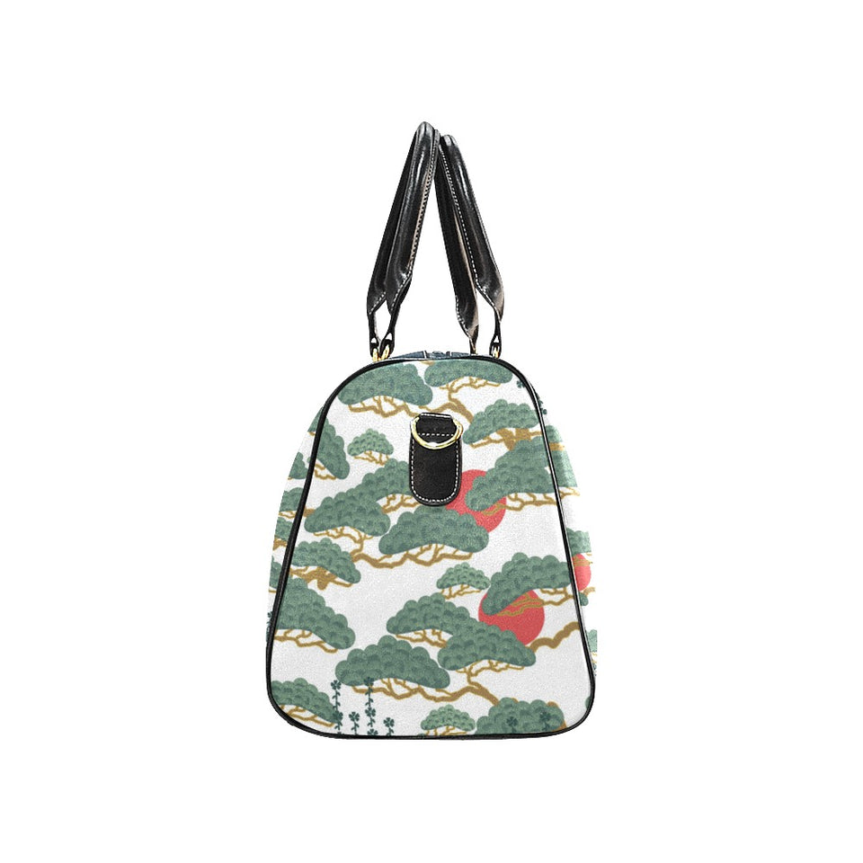 Bonsai red sun japanese pattern Travel Bag