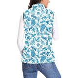 Coral Reef Pattern Print Design 01 Women's Padded Vest