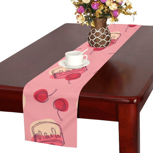 Cake cherry pattern Table Runner