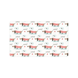 Cute dachshund bone pattern Doormat