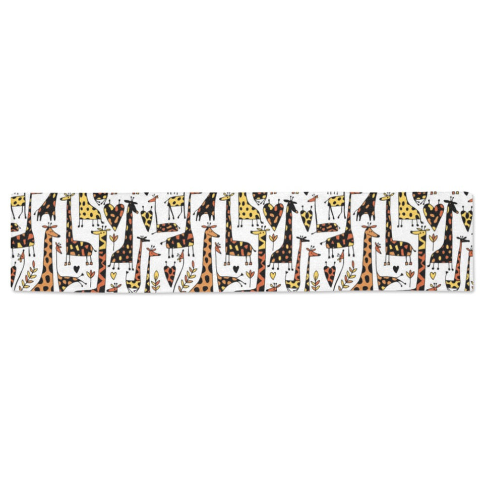 Giraffe Pattern Print Design 05 Table Runner