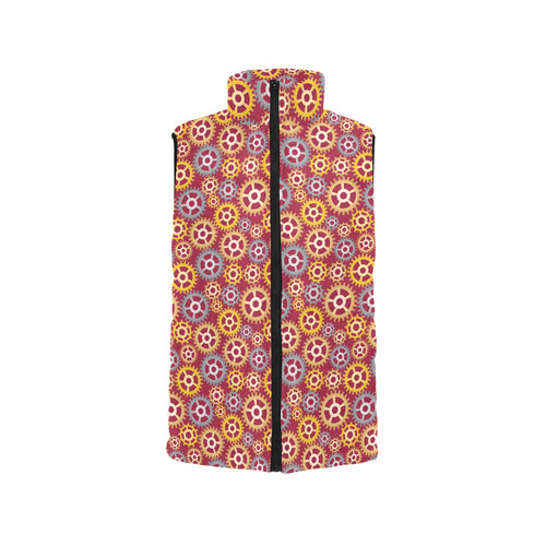 Gear Pattern Print Design 04 Men's Padded Vest