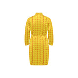 Corn Pattern Print Design 04 Men's Long Sleeve Belted Night Robe