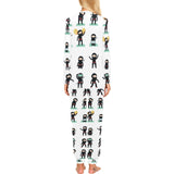 Cute ninja katana sword pattern Women's All Over Print Pajama Set