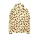 Hamburger Pattern Print Design 01 Kids' Boys' Girls' Padded Hooded Jacket