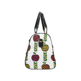 colorful apples leave zebra stripe Travel Bag