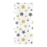 hand drawn gold black star pattern Beach Towel