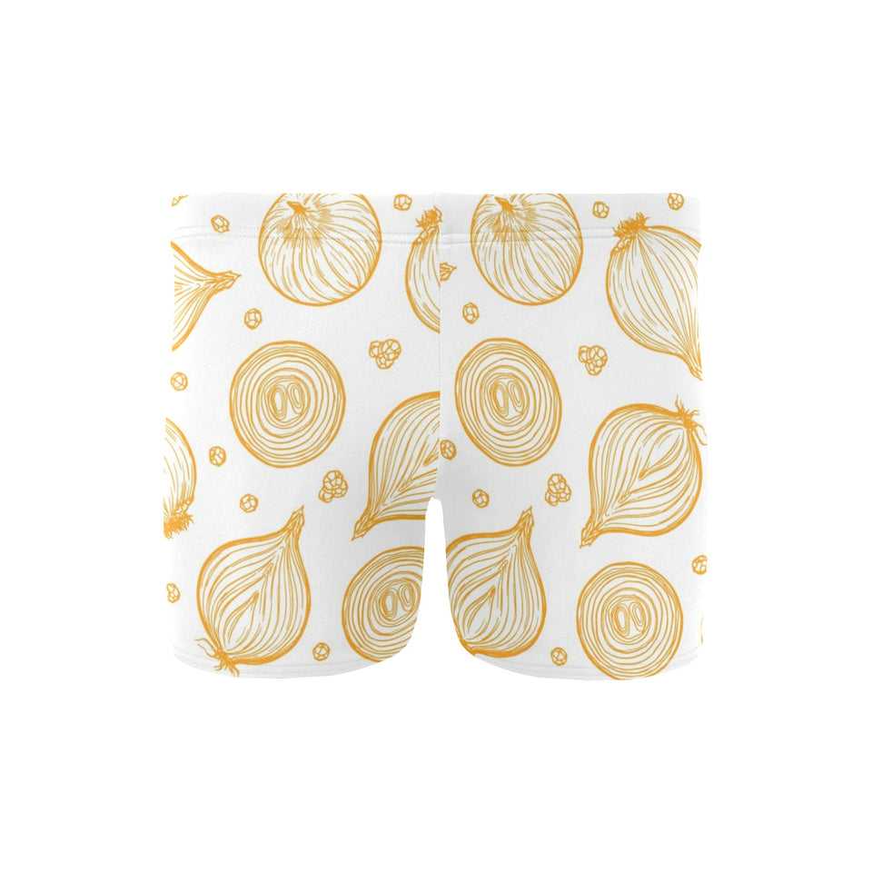 hand drawn onion pattern Men's Swimming Trunks