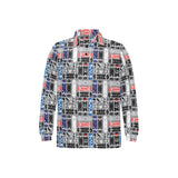 Skate Board Pattern Print Design 04 Men's Long Sleeve Polo Shirt