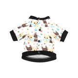 Cute Chihuahua dog pattern All Over Print Pet Dog Round Neck Fuzzy Shirt