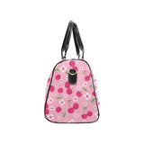 cherry flower pattern pink background Travel Bag