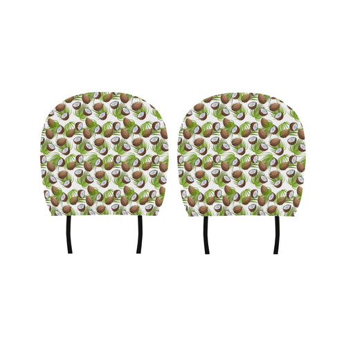 Coconut Pattern Print Design 04 Car Headrest Cover