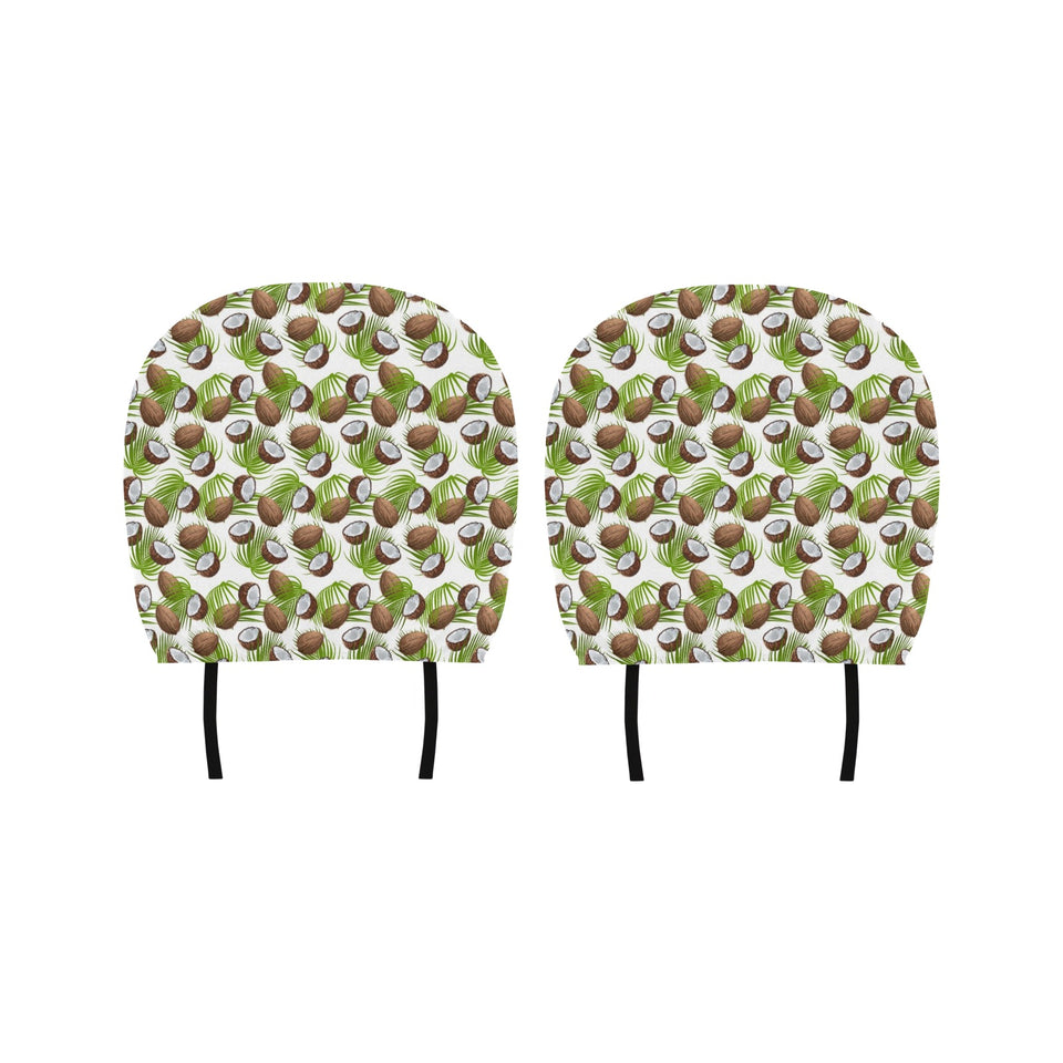 Coconut Pattern Print Design 04 Car Headrest Cover