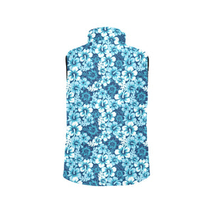 Hibiscus Pattern Print Design 03 Men's Padded Vest